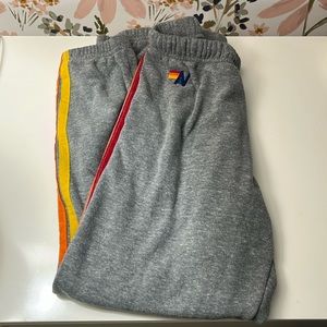 gray aviator, nation sweatpants!!